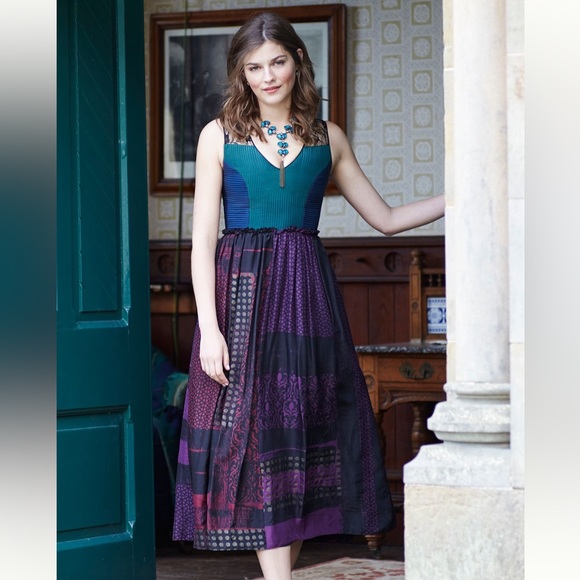 Anthropologie Niki Mahajan montage midi dress - Picture 2 of 8